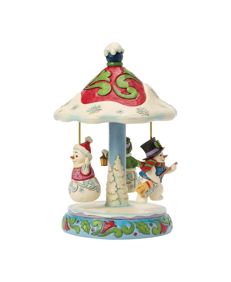 Jim Shore Heartwood Creek Fig Rotating Snowman Carousel