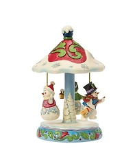 Jim Shore Heartwood Creek Fig Rotating Snowman Carousel