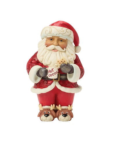 Jim Shore Heartwood Creek Fig Santa with Hot Cocoa