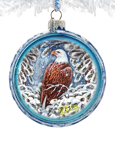 G.DeBrekht Eagle Cut Ball Holiday Ornament