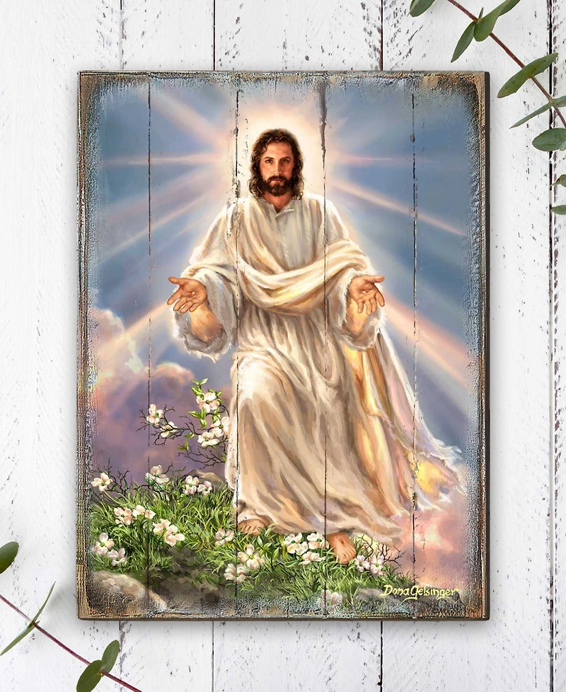 Designocracy Jesus Resurrection Wooden Wall or Freestanding Decor, 8" x 6"