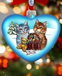 G.DeBrekht Kitty Cats Love Heart Holiday Ornament