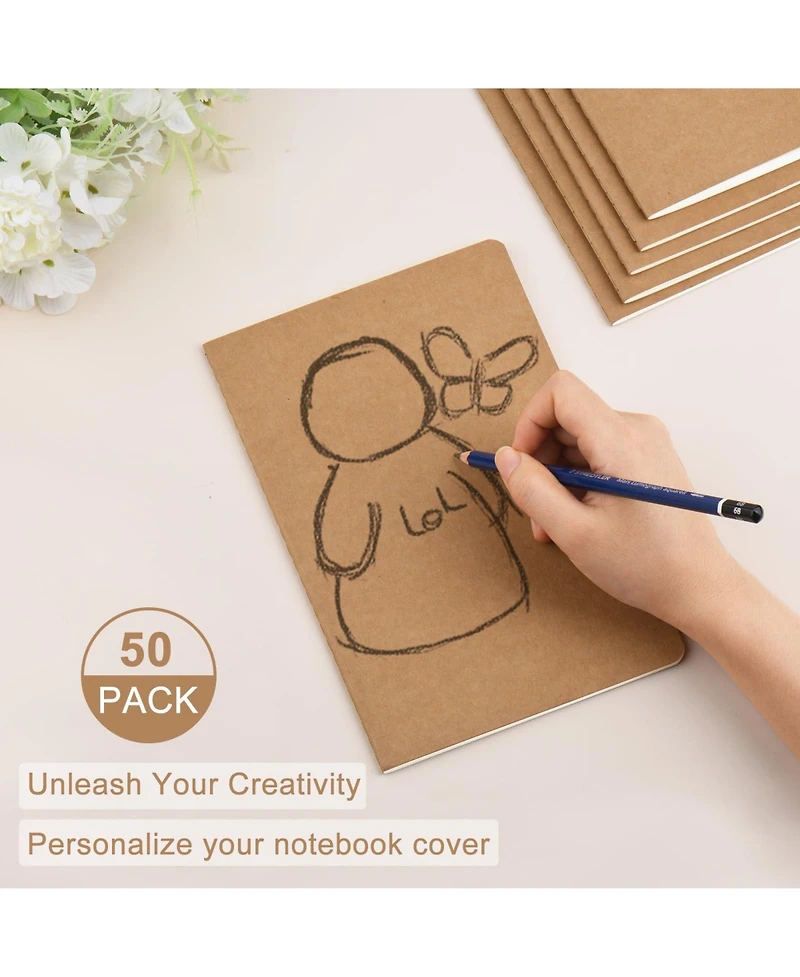 Gnuadz A5 Lined Notebooks Journaling Work School Office