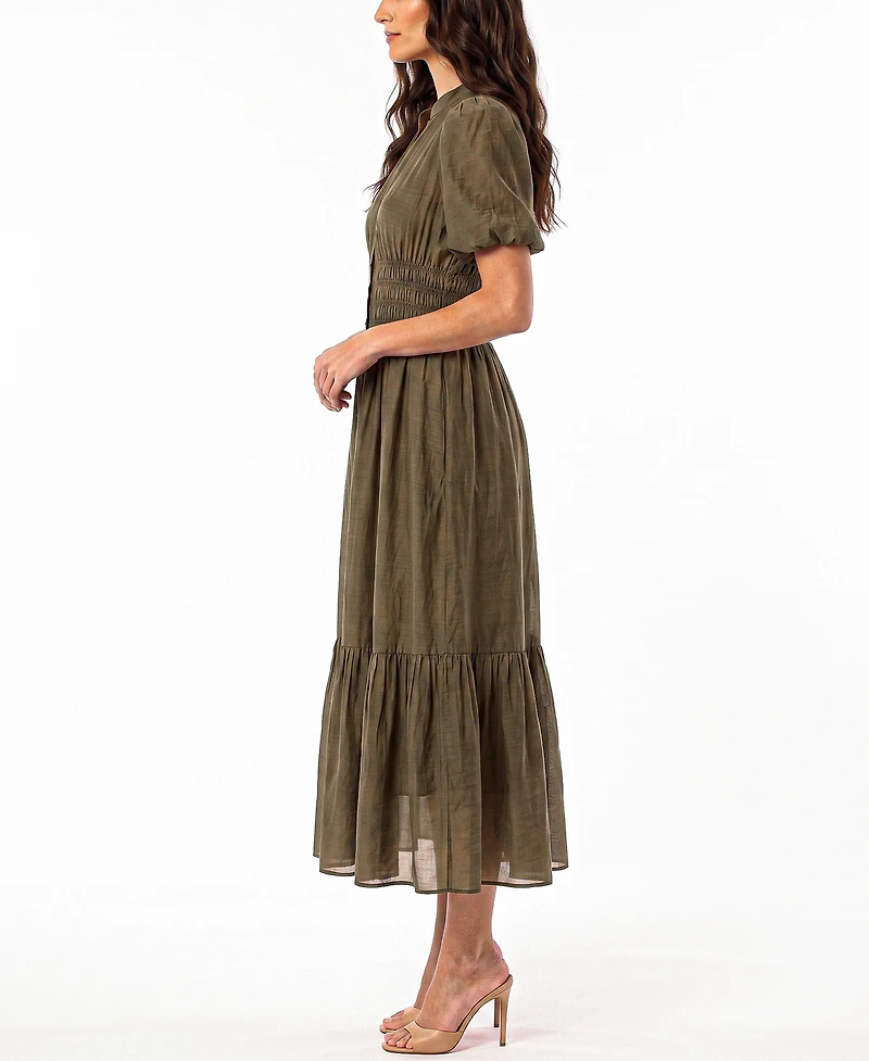 Taylor Women's Puff-Sleeve Shirtdress