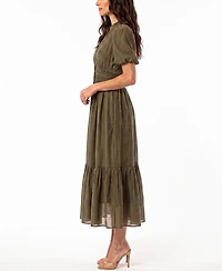 Taylor Women's Puff-Sleeve Shirtdress