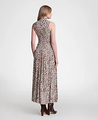 Avec Les Filles Women's Sleeveless Mock Neck Maxi Dress