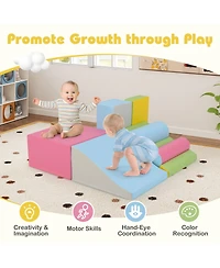 Slickblue Toddler 7 Piece Foam Blocks for Indoor Climbing and Play Activities