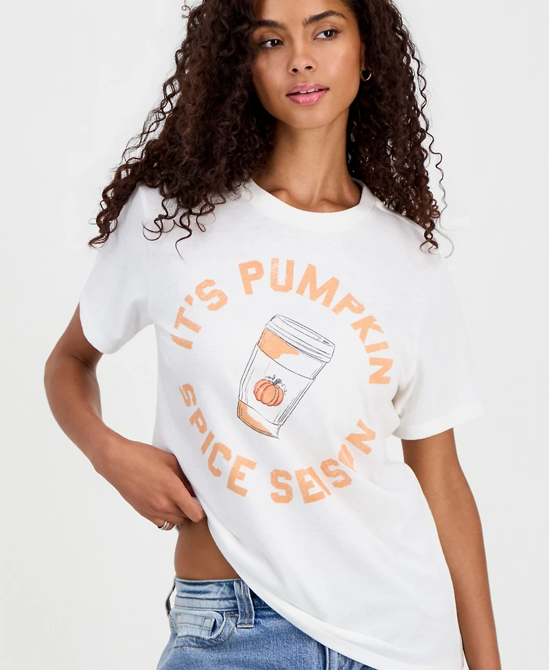 Grayson Threads, The Label Juniors' Pumpkin Spice Graphic-Print T-Shirt