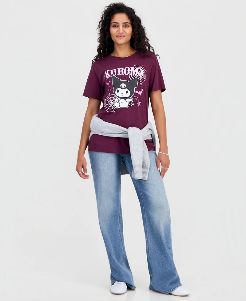 Grayson Threads, The Label Juniors' Kuromi Spiderweb Graphic-Print T-Shirt