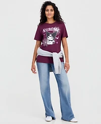 Grayson Threads, The Label Juniors' Kuromi Spiderweb Graphic-Print T-Shirt