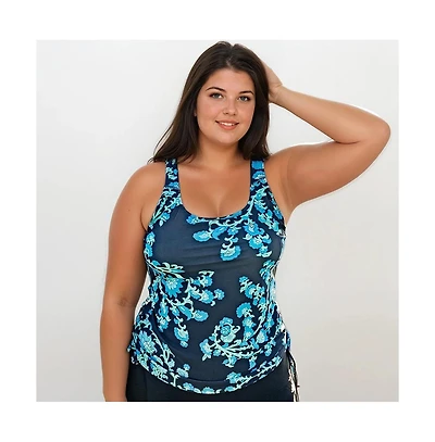 Calypsa Plus Maya Tankini Swim Top With Removable Cups