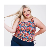 Calypsa Plus Maya Tankini Swim Top With Removable Cups