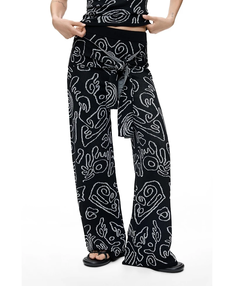 Desigual Women's Printed Knit Trousers