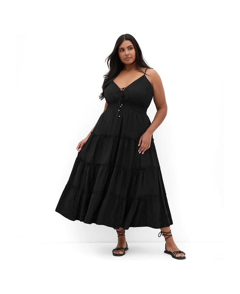 City Chic Women's Aiza Tier Maxi Dress