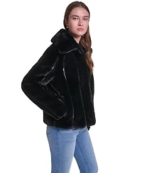 Karl Lagerfeld Paris Women's Short Faux Fur Jacket