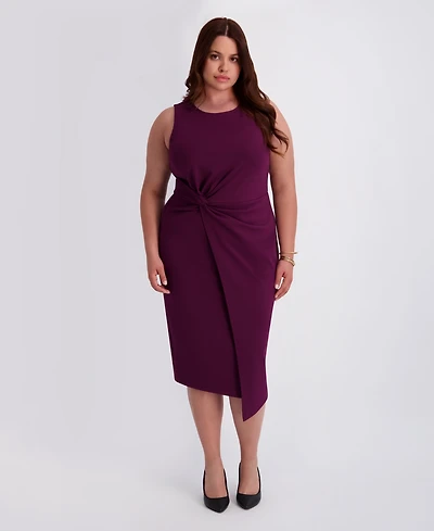 Siena Plus Side-Knot Midi Dress