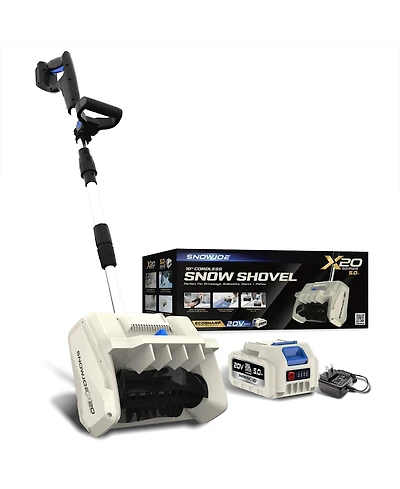 Snow Joe Cordless Snow Shovel Kit with 10inch Wide x 5inch Deep Snow Cut, X20-snow-5A