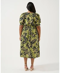 Estelle Wildleaf Cotton Midi Dress