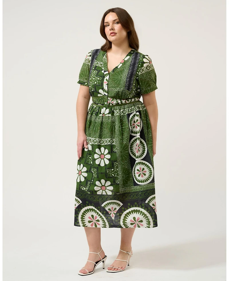 Estelle Ethereal Tile Print Dress
