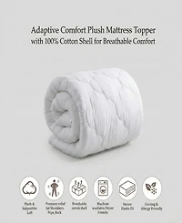 Ella Jayne Adaptive Comfort Plush Mattress Topper, California King