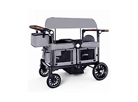 Kinder King Baby Wagon Stroller for Two with Adjustable Handle, All-Terrain Wheels, Tray and Storage.
