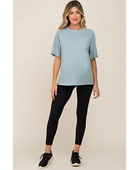 Pinkblush Maternity Mint Green Oversized Pocket Front Short Sleeve Top