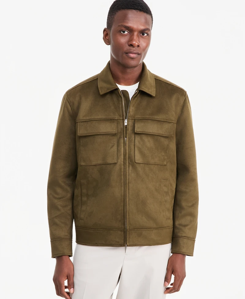 Alfani Men's Two Pocket Faux Suede Jacket, Macy's Exclusive