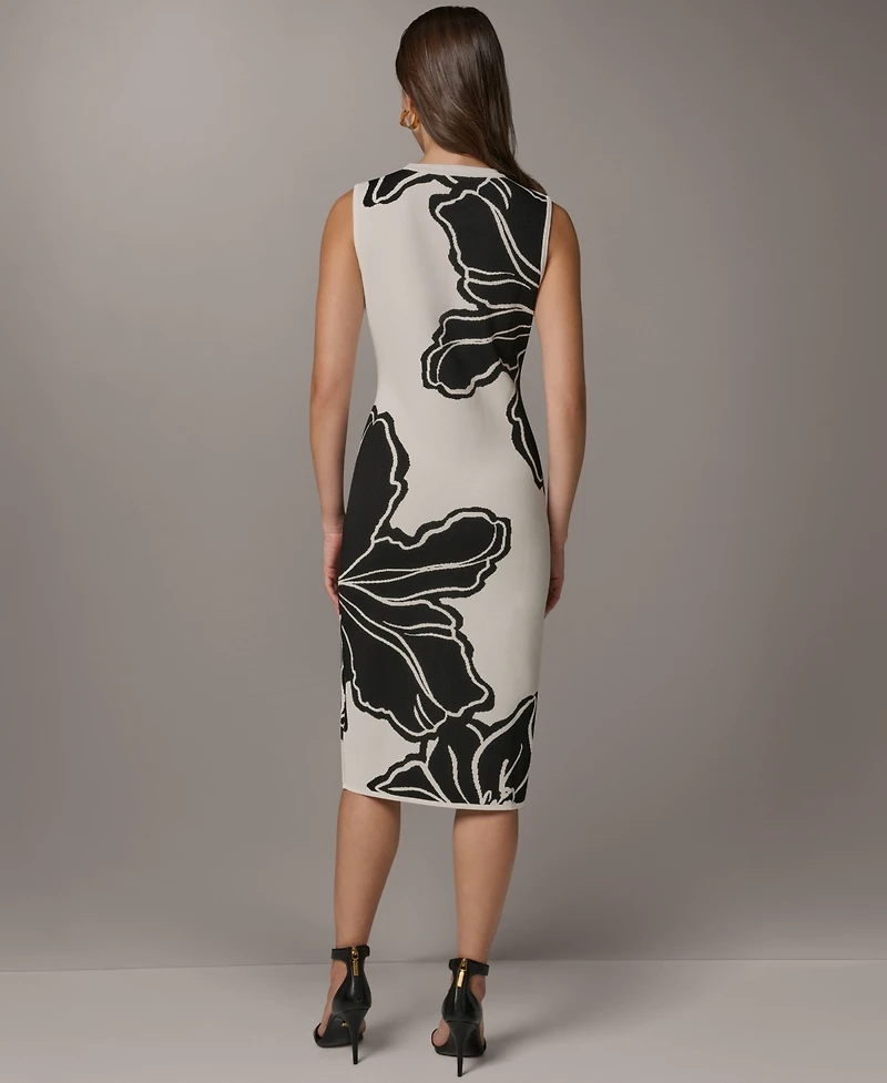 Donna Karan New York Women's Floral Knit Sheath Dress