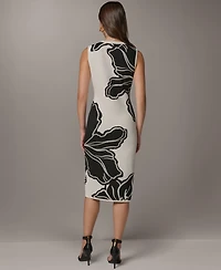 Donna Karan New York Women's Floral Knit Sheath Dress