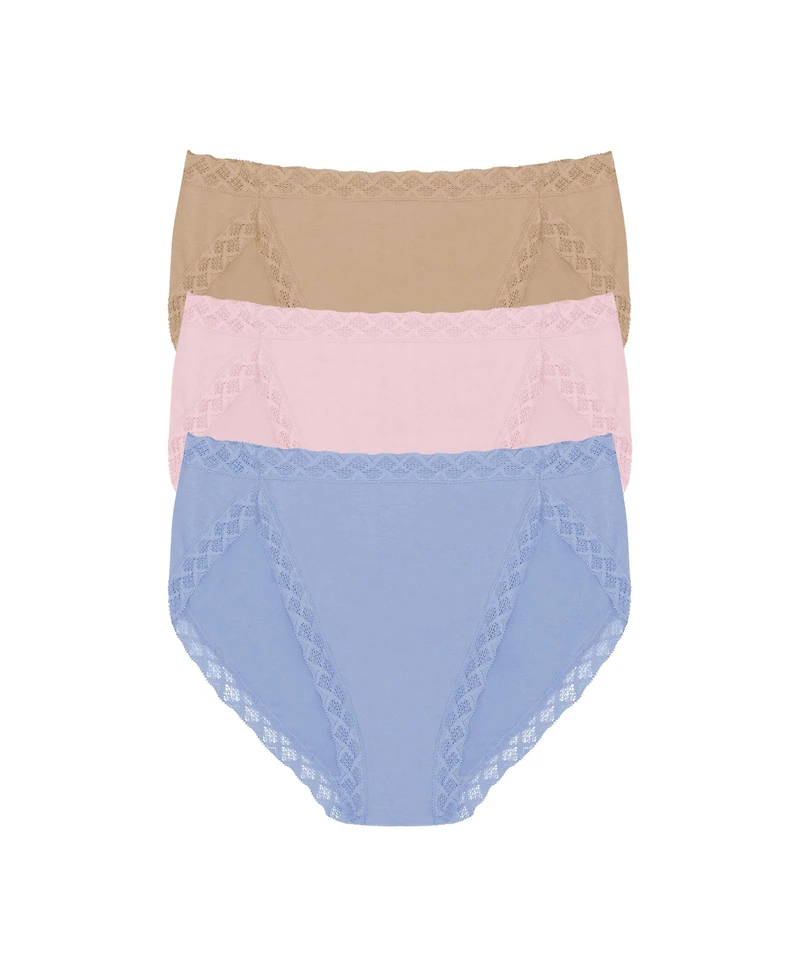 Natori Women's Bliss Supima Cotton French Cut Briefs 3-Pack