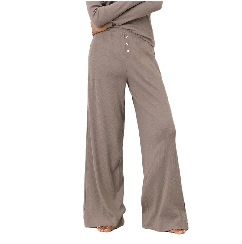 Pact Women's Dream Rib Wide Leg Lounge Pant