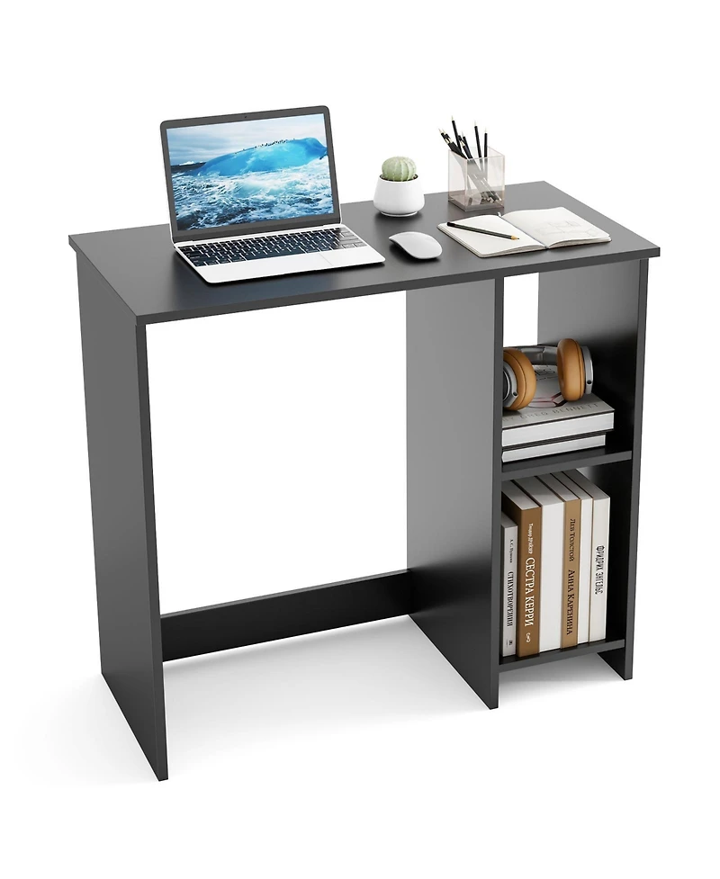 Slickblue 31.5 Inch Modern Home Office Desk with 2 Storage Compartments