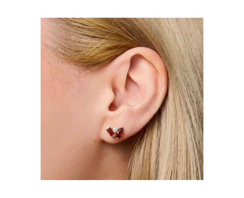 Little Sky Stone Seraphina Garnet Stud Earrings