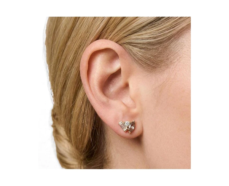 Little Sky Stone Seraphina Moissanite Grey Spinel Stud Earrings
