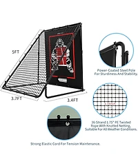 Xo Baseball Pitching Net and Rebounder, Dual-Sided Trainer with Strike Zone, Portable Baseball Softball Practice Net