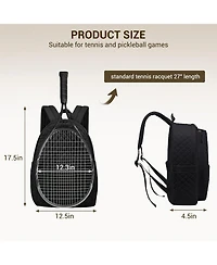 Xo Quilted Tennis Bag, Crossbody Racket Bag for 1-2 Racquets, Pickleball and Badminton with Storage Pockets