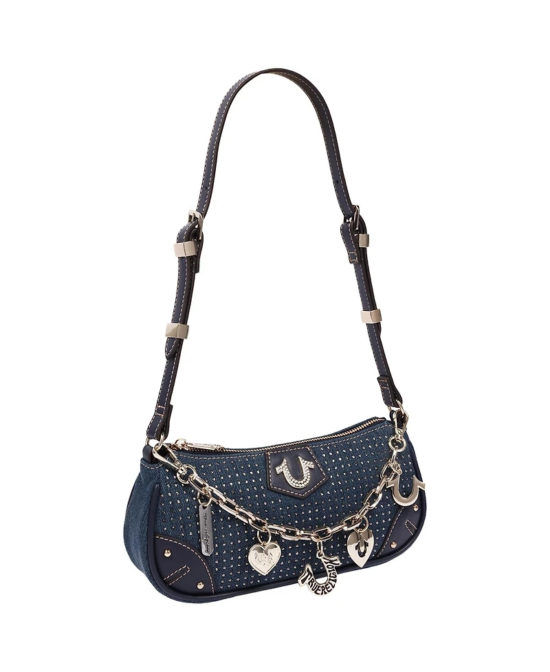 True Religion Women's Sparkle Denim Shoulder Bag