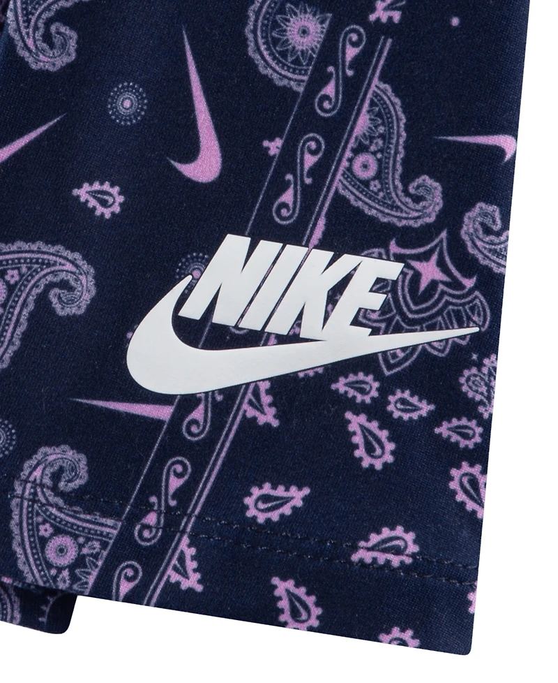 Nike Girls' 4-6X Retro Remix Top and Shorts, 2-Piece Set