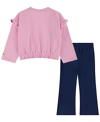 Nike Toddler Girls' 2T-4T Ruffle Top and Flared Leggings, 2-Piece Set