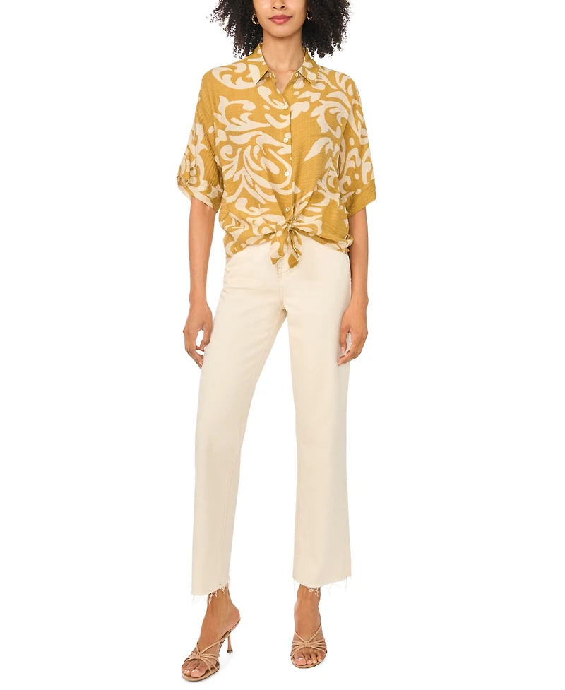 Sam & Jess Women's Collared Short-Sleeve Top