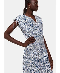 Whistles Women's Flaming Leopard Print Midi Dress