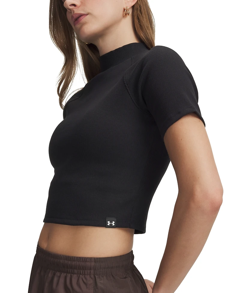 Under Armour Women's Rival Rib Mock Neck T-Shirt