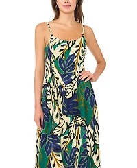Msk Women's Floral Print Smocked Back Maxi Dress