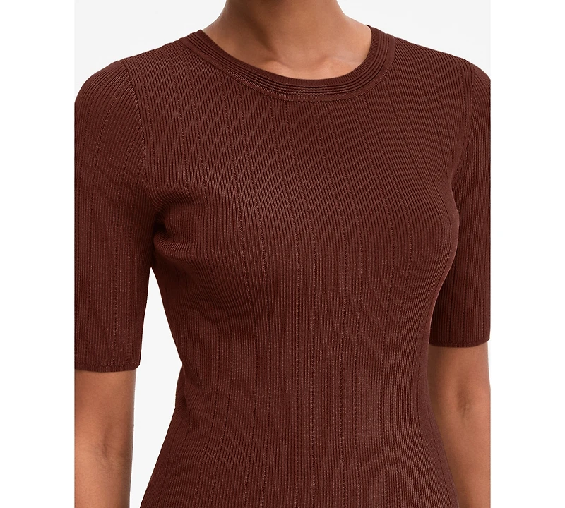 I.n.c. International Concepts Women's Rib-Knit Crewneck Sweater, Macy's Exclusive