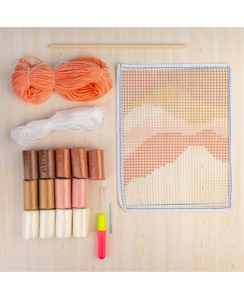 John Bead Textured Wall Hanging Latch Hook Diy Kit for Beginners