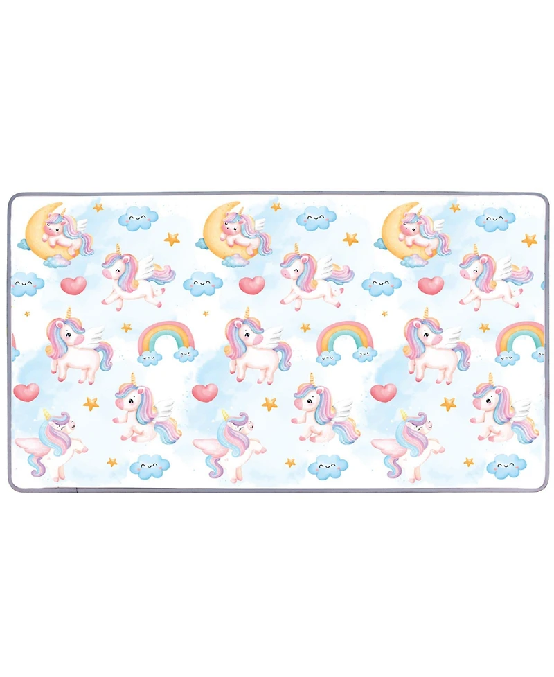 Slickblue Roll Up Foam Activity Play Mat for Toddlers Indoor Floor Use