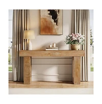 Slickblue 63 Inch Wood Sofa Table for Entryway and Living Room