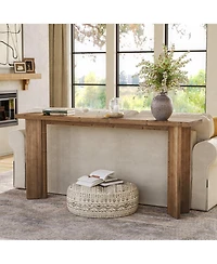 Slickblue Solid Wood Sofa Console Table for Foyer, Hallway, or Living Room
