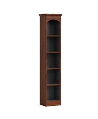 Slickblue Tall 5 Tier Narrow Bookshelf Display Rack with Cube Storage