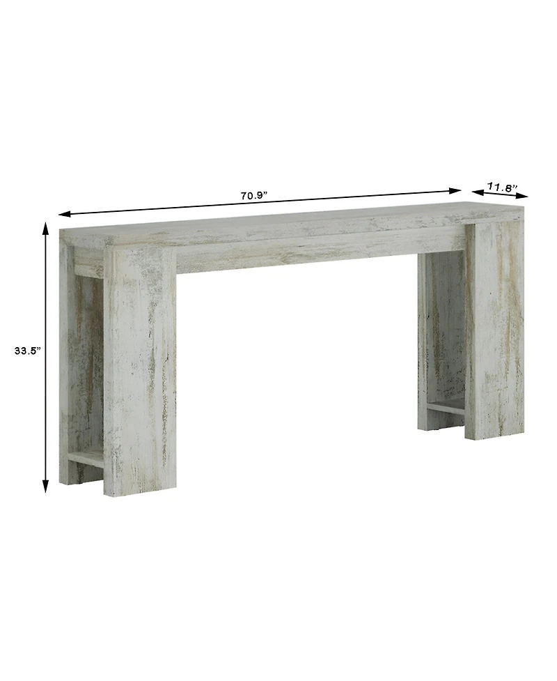 Slickblue Modern 70.9 Inch Wood Sofa Table for Entryway Use